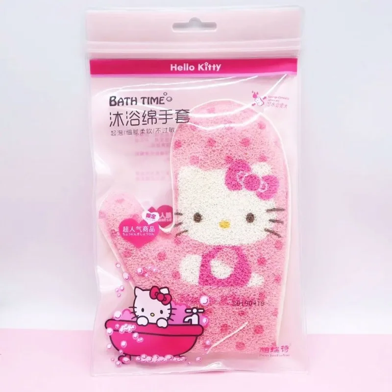 Cartoon anime cute Hello kitty face wash, children's bath cleansing cotton, foaming, delicate and absorbent, big bubbles