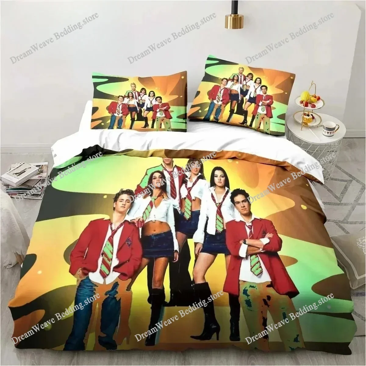 3D Print Music Band RBD Bedding Set Duvet Cover Comforter Bed Set Quilt Cover Pillowcase,King Queen Twin Size Boys Girls Adult96 2