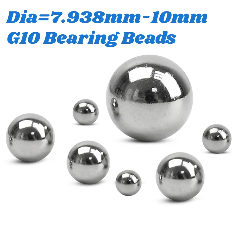 

50pcs Solid Round Ball High Precision Beads GB G10Z4 Level Bearing Steel Ball Bearing Diameter=7.938mm-10mm