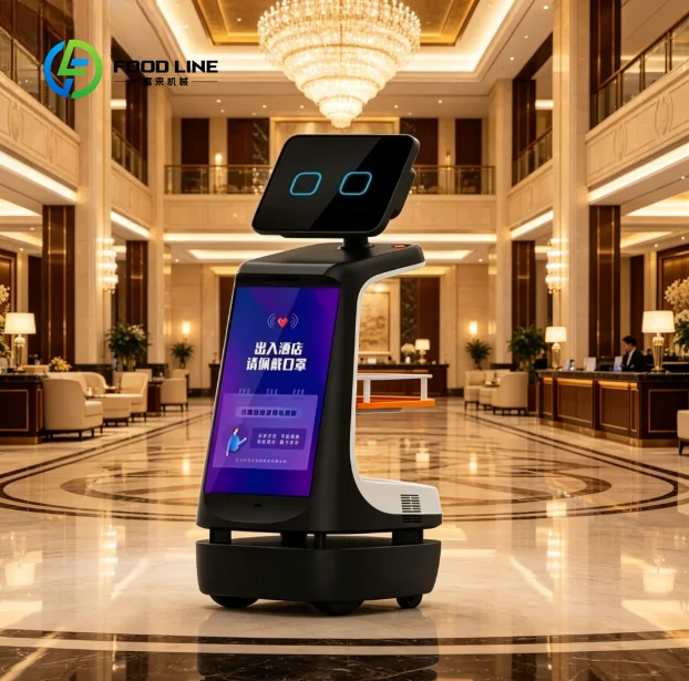 Custom Reception Robot with Smart AI Navigation Touchscreen Autonomous Hotel & Restaurant Welcome Robot for Guidance