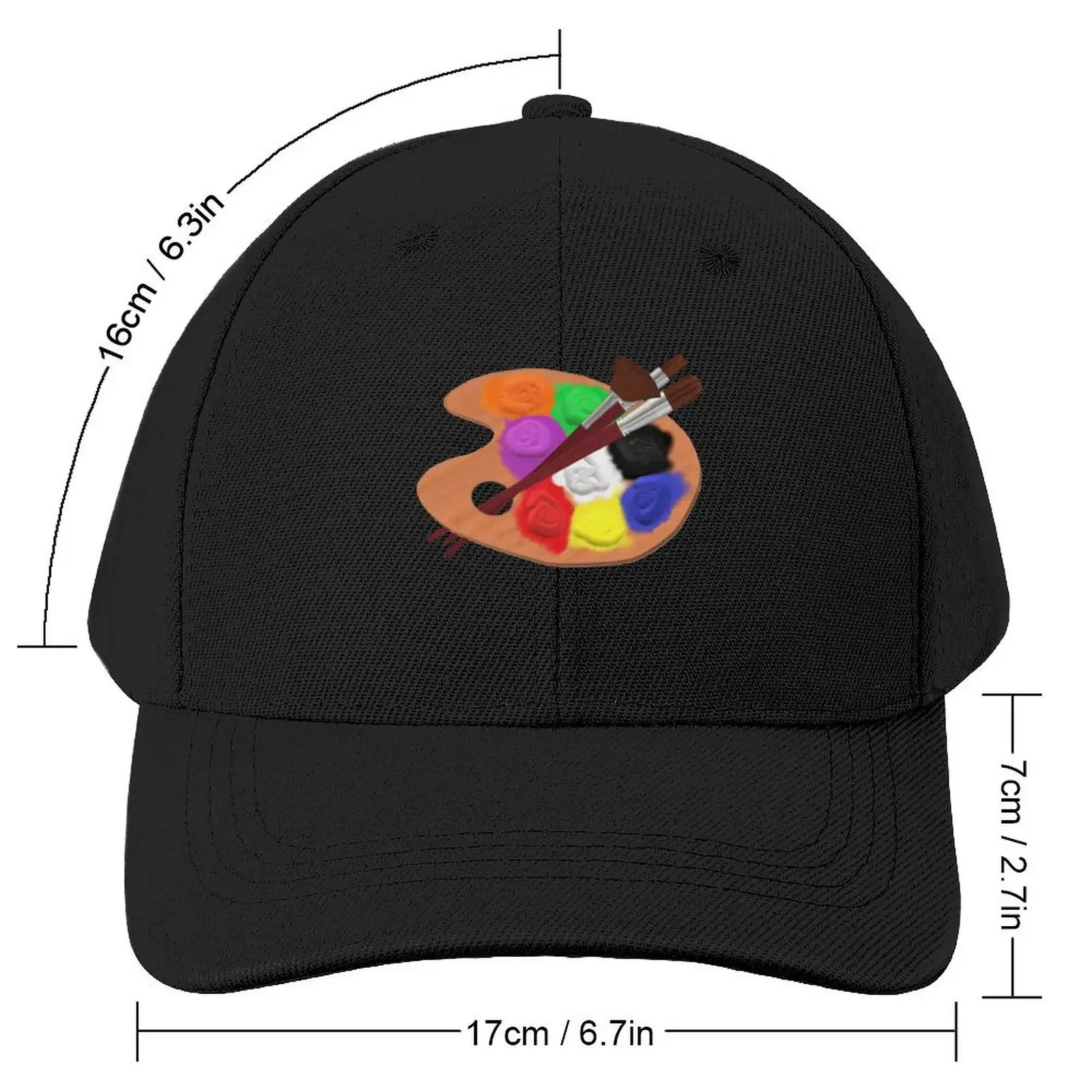 Paint Palette with Artist Brushes (White Background) Baseball Cap fashionable Sun Hat For Children For Women Men's