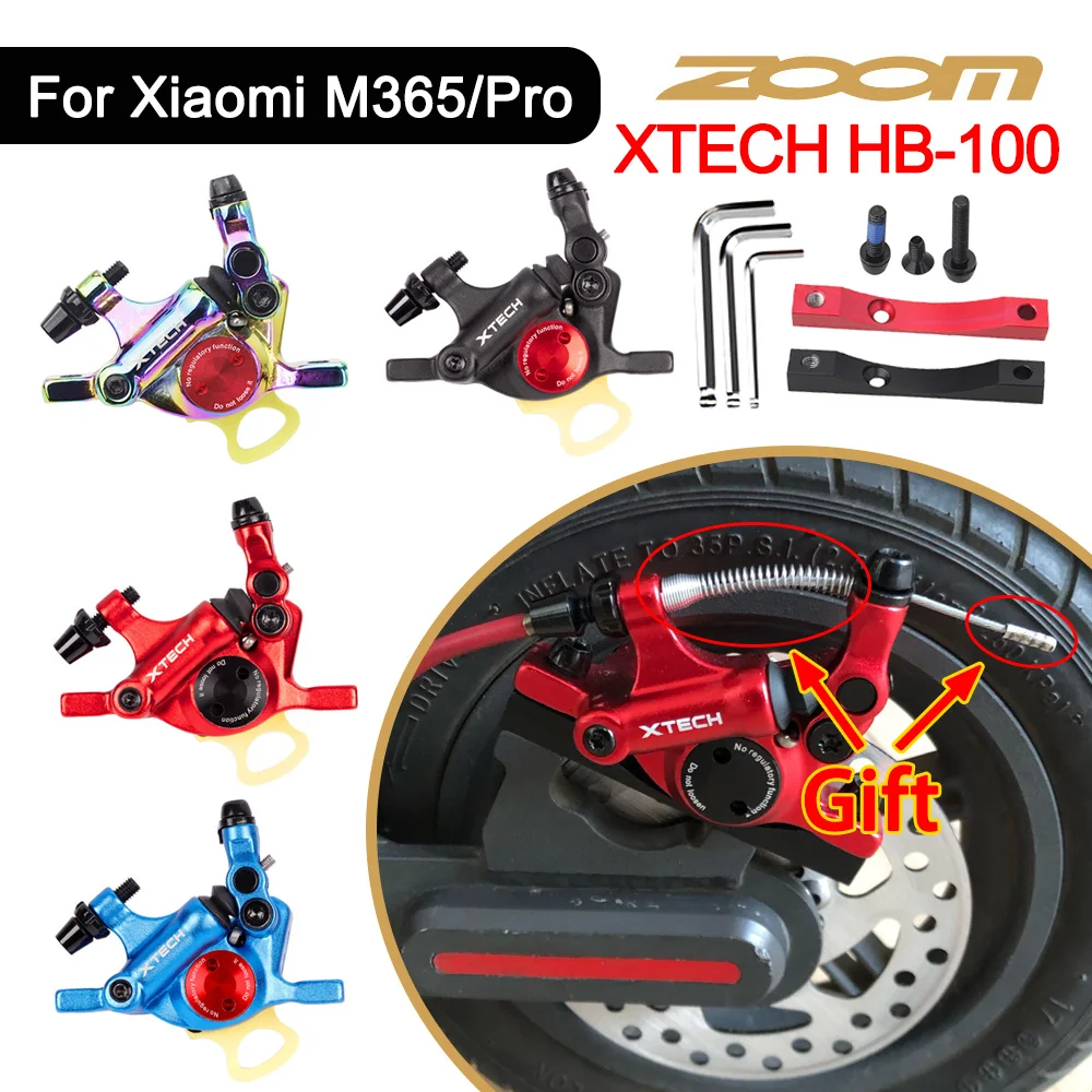 XTECH HB100 Line Pulling Hydraulic Disc Brake Calipers For Xiaomi M365/Pro 1S Electric Scooter Rear Wheel Aluminum Alloy Brake