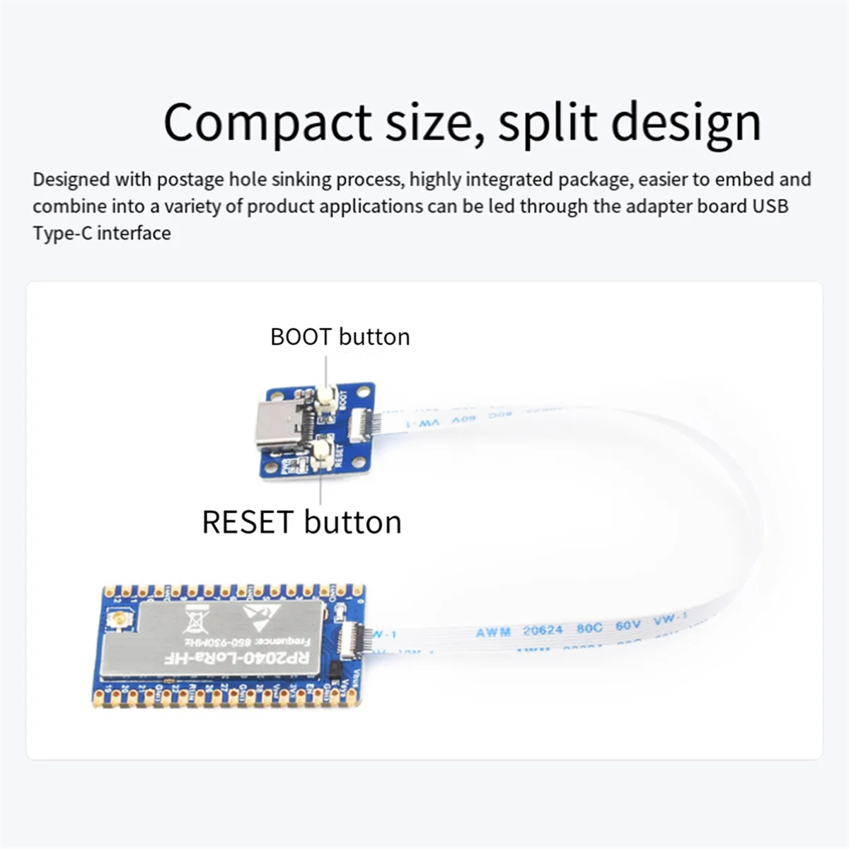 RP2040-LoRa HF Development Board Kit+Adapter Board SX1262 850-930Mhz Development Board Supports GFSK LoRa