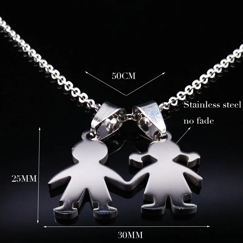 Family Boys Girl Stainless Steel Necklaces Mama Necklace Pendants For Women Men Kids Jewelry colares feminino masculino N535SR