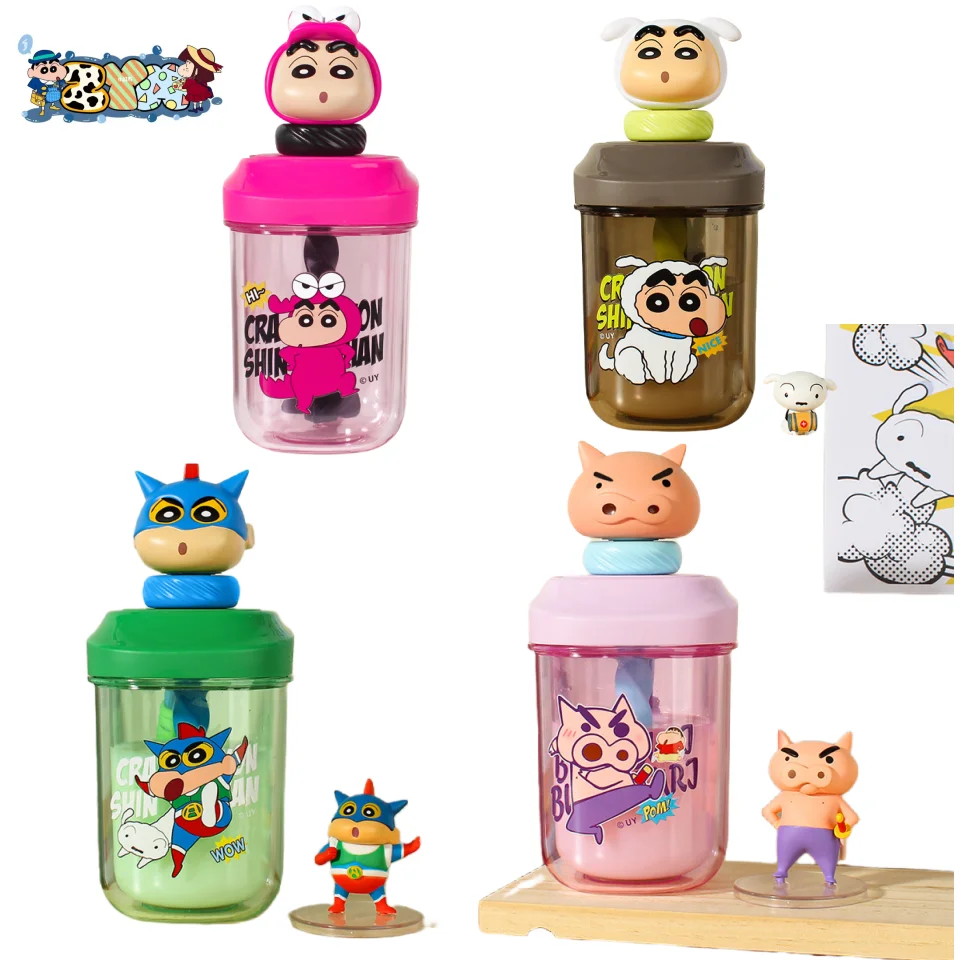 

Crayon Shin-chan Water Cup Summer Drink Mixing Bottle Portable Pot for Male and Female Students with Straw Anime Peripheral Gift