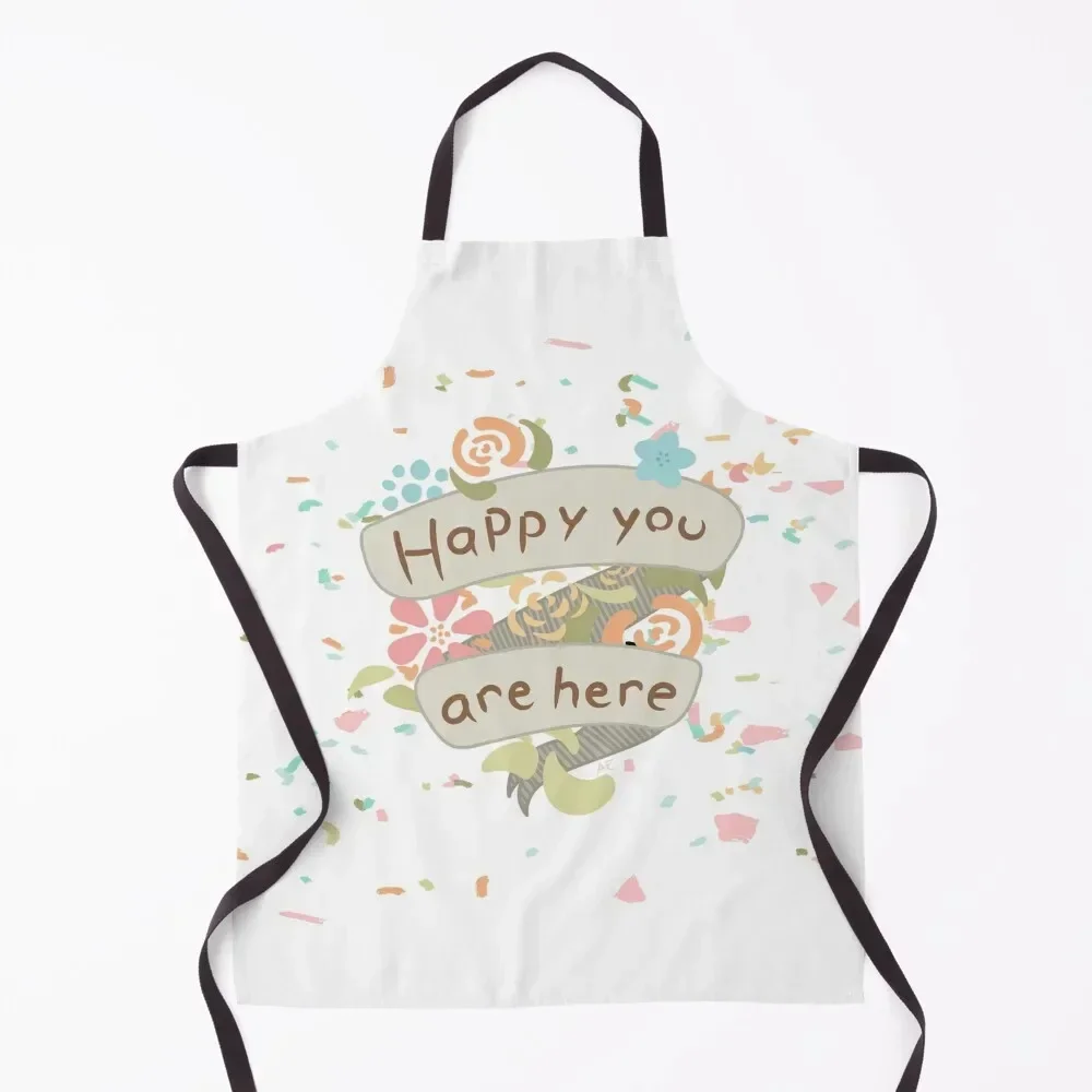 Happy You Are Here Apron For Women Kitchen Kitchen Women christmas kitchen Apron