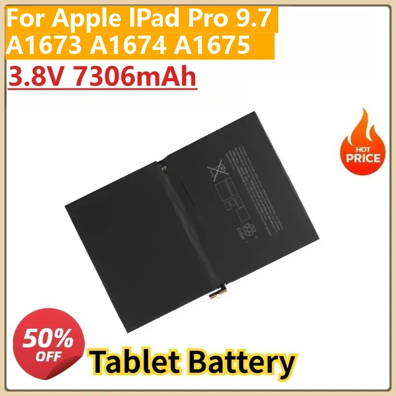 

New Replacement Battery 3.8V 7306mAh For Apple IPad Pro 9.7 Pro97 A1673 A1674 A1675 Batteria Li-Polymer