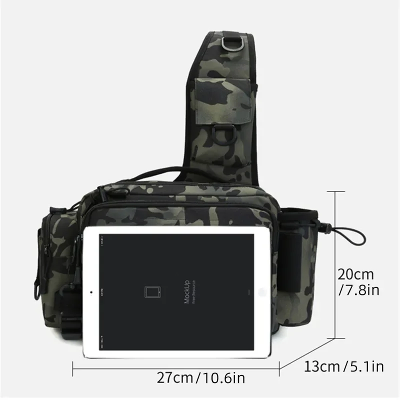 حقائب صنارة صيد رجالية كتف واحد حقيبة صيد لويا بكرة صيد متقاطعة مع الجسم حقيبة تخزين للسفر #2