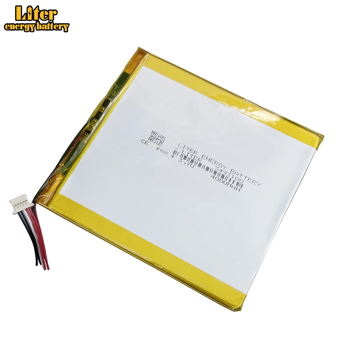 1.0MM 5pin connector 3.7 V 3493100 3595100 4000mah Rechargeable lipo battery li ion polymer lithium battery Tablet PC Battery