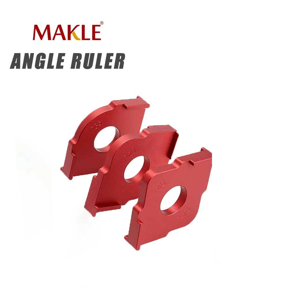 MAKE Wood Panel Radius R Plate Router Table Bit Corner Jig Trimmmaschine Graviermaschine Round Corner Template Kit