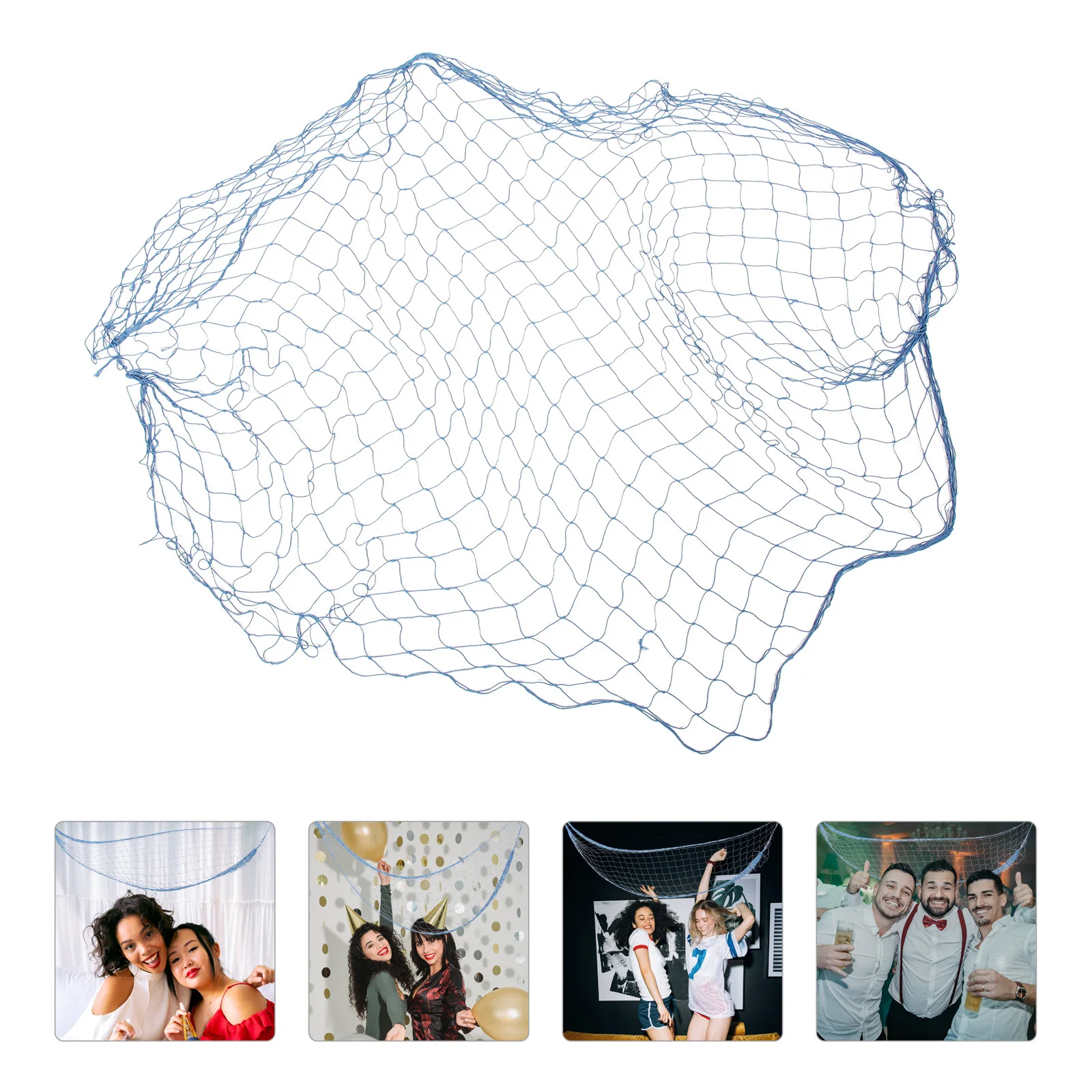 

Mediterranean Style Decorative Fish Net Rustic Cotton Rope Fishing Net Decor Nautical Wall Hanging Beach Room Wall Decor