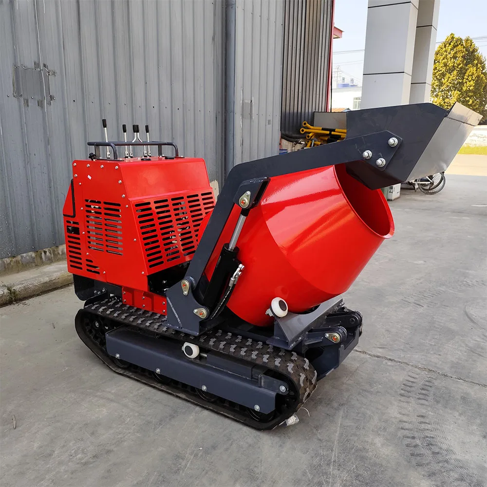 Customized High Quality Trackd Self Loading Portable Mini Dumper Movable Diesel Concrete Mixer Machine for Construction