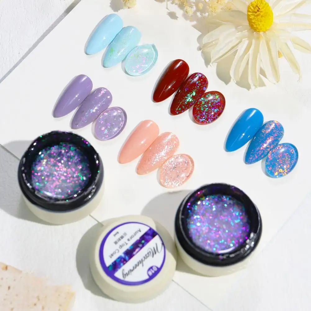 Boxed Colorful Easily Operate High Saturation Nail Art Accessories Colorful Sequins Gel Nail Pigment Polish Non-Floating