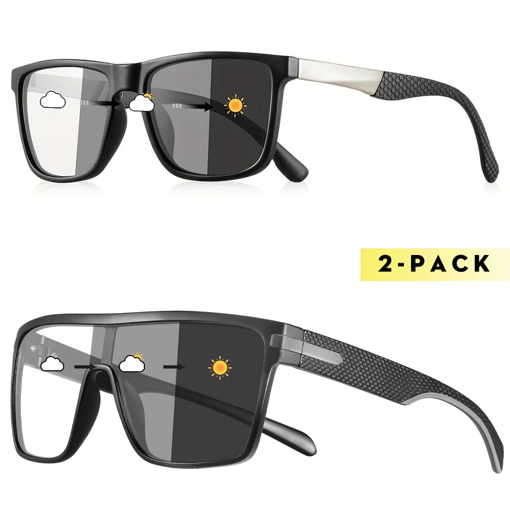 CRIXALIS Photochromic Polarized Sunglasses Oversized Black 3