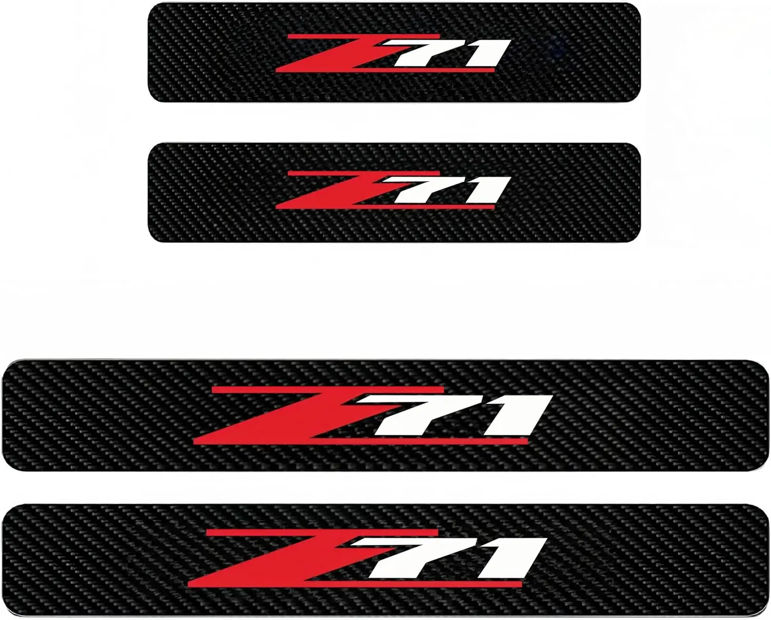 Adesivo per protezione battitacco per portiera auto Protezione per soglia Decalcomania in fibra di carbonio Accessori per lo styling per GMC 1500 compatibile con Z71