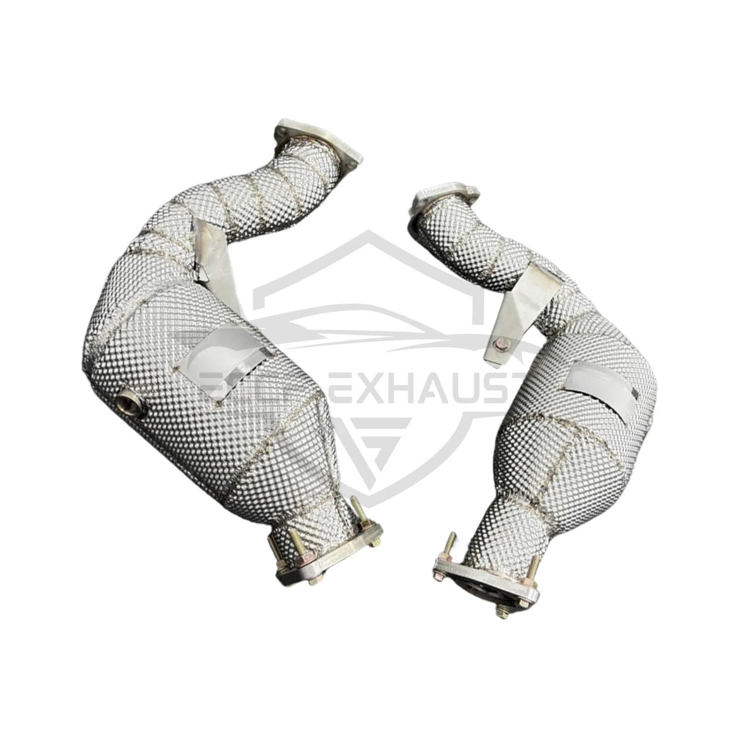 

Sporty Stainless Steel Downpipe With Heat Shield For Audi SQ5 B8 3.0T Aggressive Exhaust Sound High Flow Performance Upgrade
