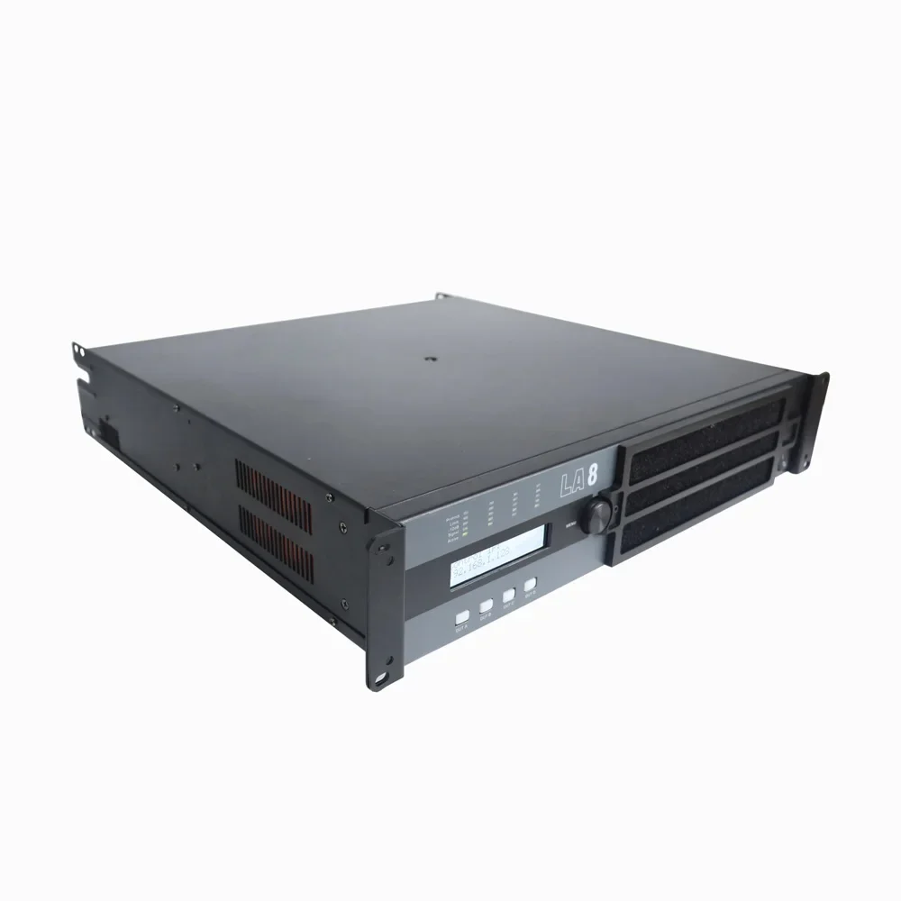 LA8 Amplificatore di potenza digitale professionale DSP 4x1500W 8OHM DJ Subwoofer Amplificatore Line Array Altoparlante Preamplificatore 4x2500W 4OHM