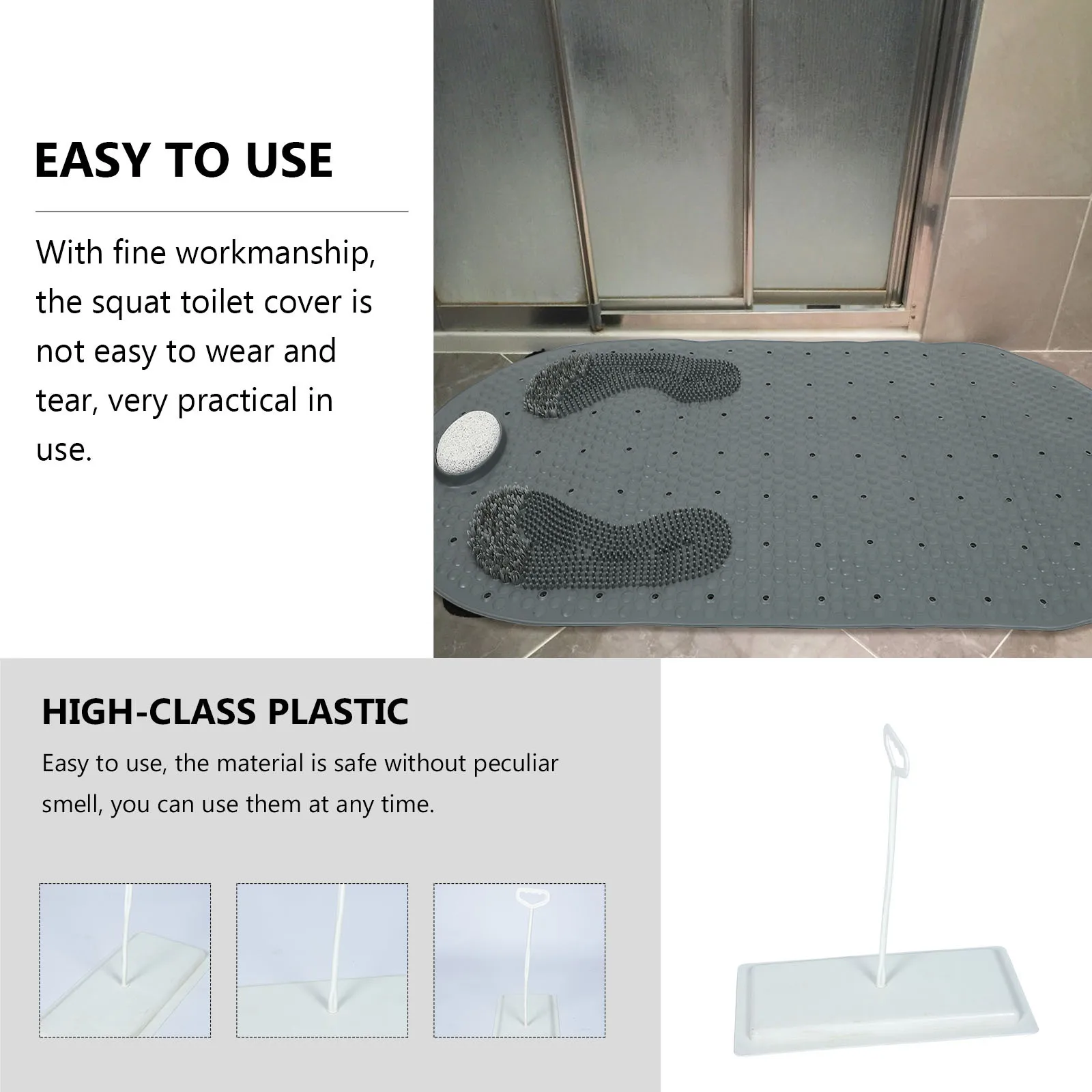 

Anti-Odor Squat Toilet Cover Plastic Deodorization Lid For Bathroom Insect-Proof Cover Board Squat Pot Toilet Accessory Home Use