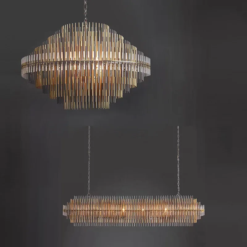 تصميم عصري فاخر وبسيط ثريات السقف تصميم زجاجي ذهبي أسود ديكور داخلي للفيلا مطعم أوروبي قابل للتعتيم