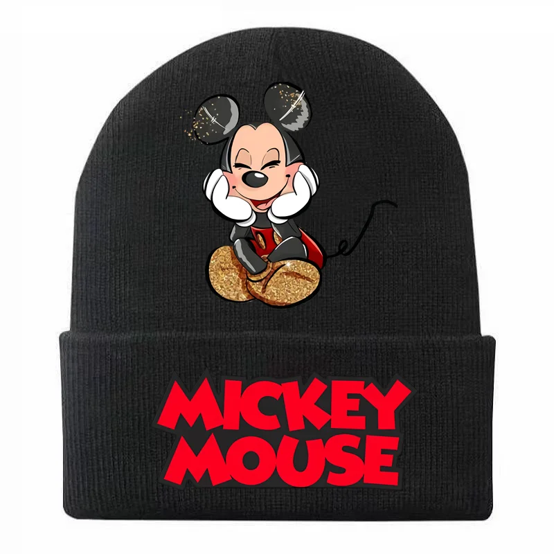 Mickey Minnie Mouse Printed Hat Winter Warm Children Hat Knitted Cap Wool Cap Warm Cap Beanie Hat Girl Boys Hats Birthday Gifts