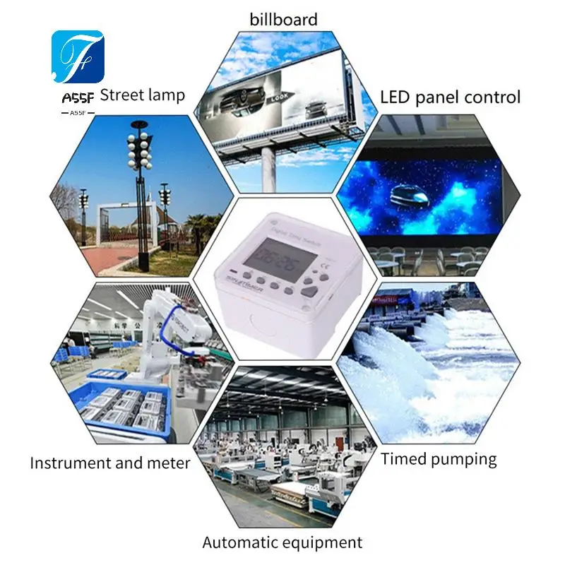 

A55F-SINOTIMER TM617-1 Intelligent Backlight Large Screen Time Control Switch Timer Panel