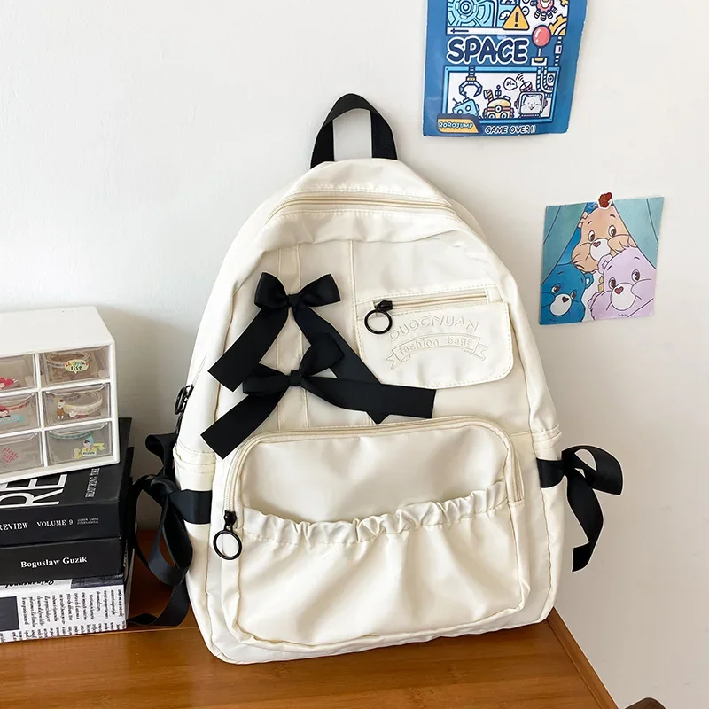 Backpack 2023 New Fresh and Sweet Middle School Schoolbag High Capacity Korean Junior High School Student Girl Backpack