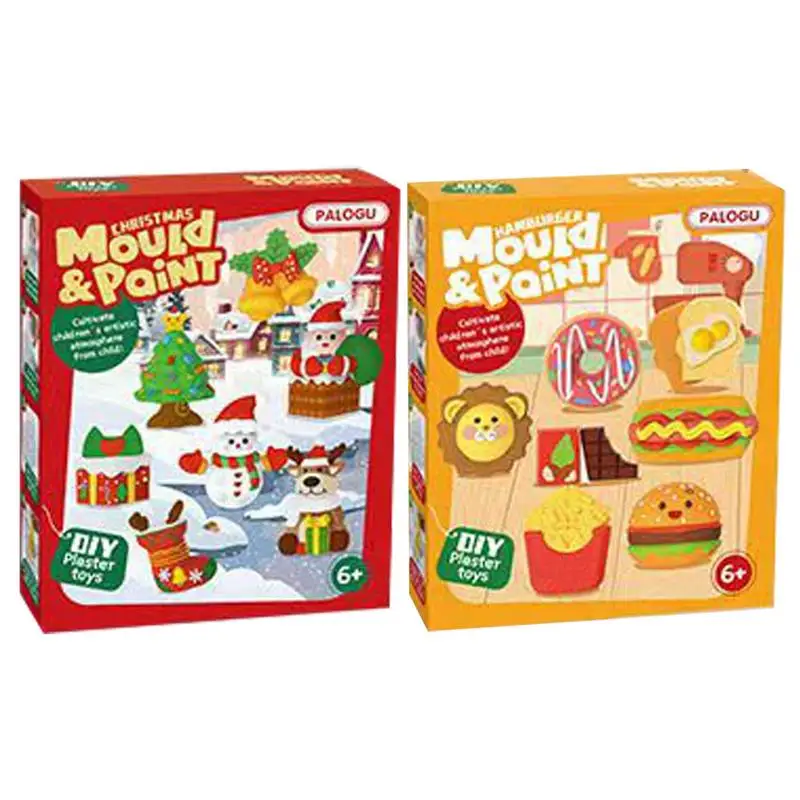 Plaster Stones For Painting Christmas Theme Plaster Statue Painting Set Plaster To Paint Christmas Ornaments Crafts For Kids