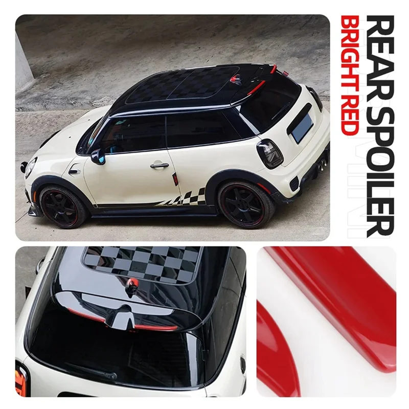 

Мощные для MINI F55 F56 черные автомобильные задние спойлеры на крышу багажника, грунтовка, авто, украшение на хвостовое крыло, внешняя модификация, защитный P