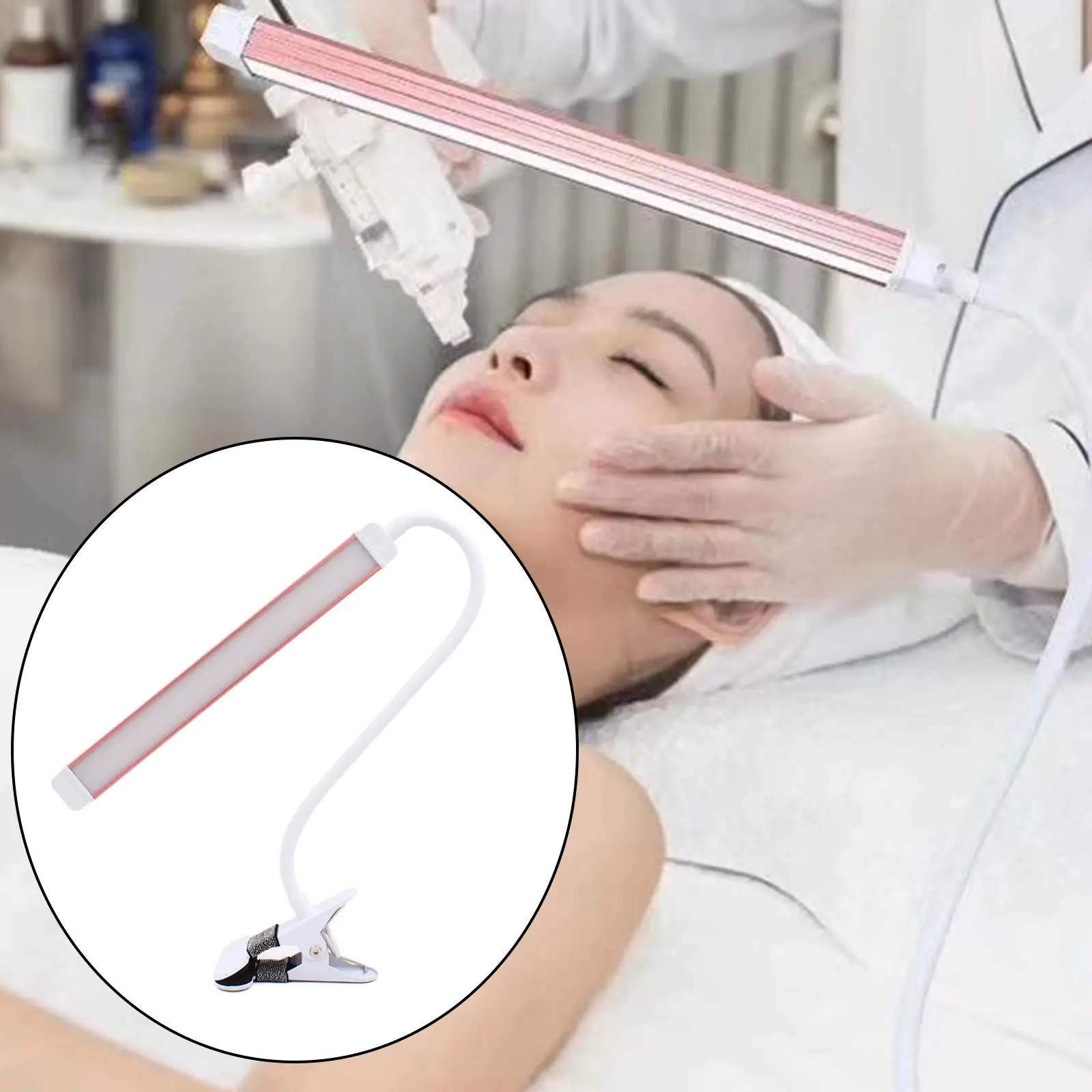 

USB 360° Swivel Gooseneck LED Desk Light w/Clip Eyebrow Tattoo Eyebrow Trimming Nail Manicure Beauty Table Lamps