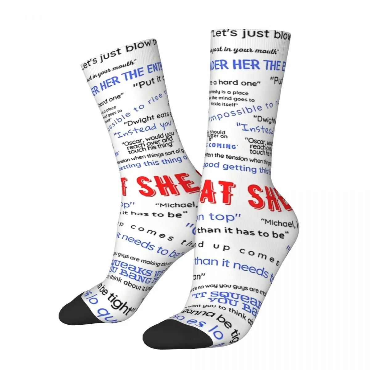 

Hip Hop Vintage That's What Crazy Men's Socks The Office TV Unisex Harajuku Pattern Printed Funny Novelty Crew Sock Boys Gift