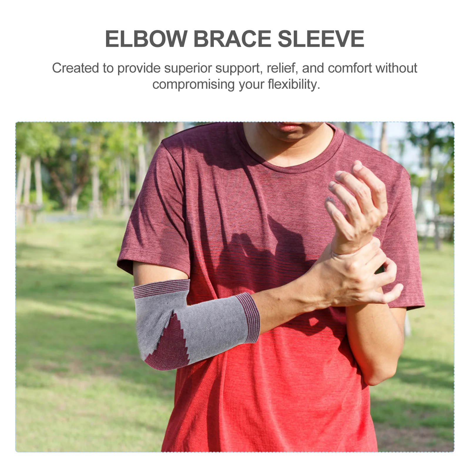 

1Pair Breathable Elbow Sleeve Elastic Support Sports Protector Comfortable Dry Fit for Basketball Baseball Tennis Weightlifting