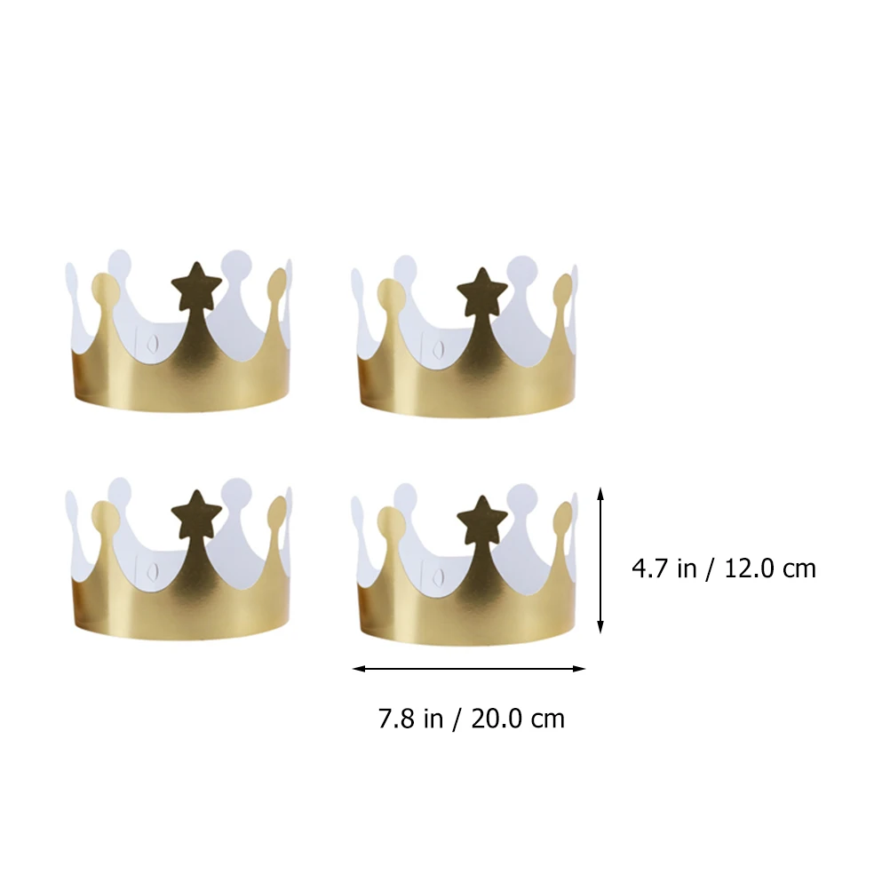

20Pcs Quality Paper Birthday Party Crown Hat Comfortable Wear Easy Install Lock Place Bright Color Celebration Accessories