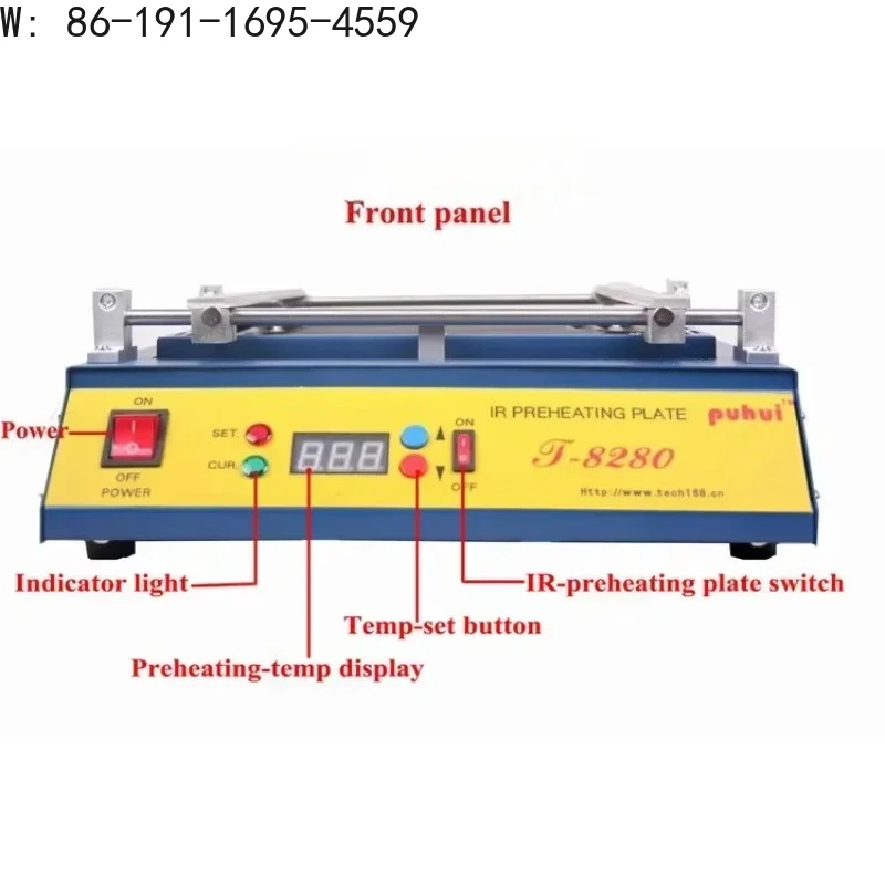 Authentic T8280 Infrared Preheating Table PCB Board Heating Platform 110V T-8280 Preheating Furnace for Electronic Components
