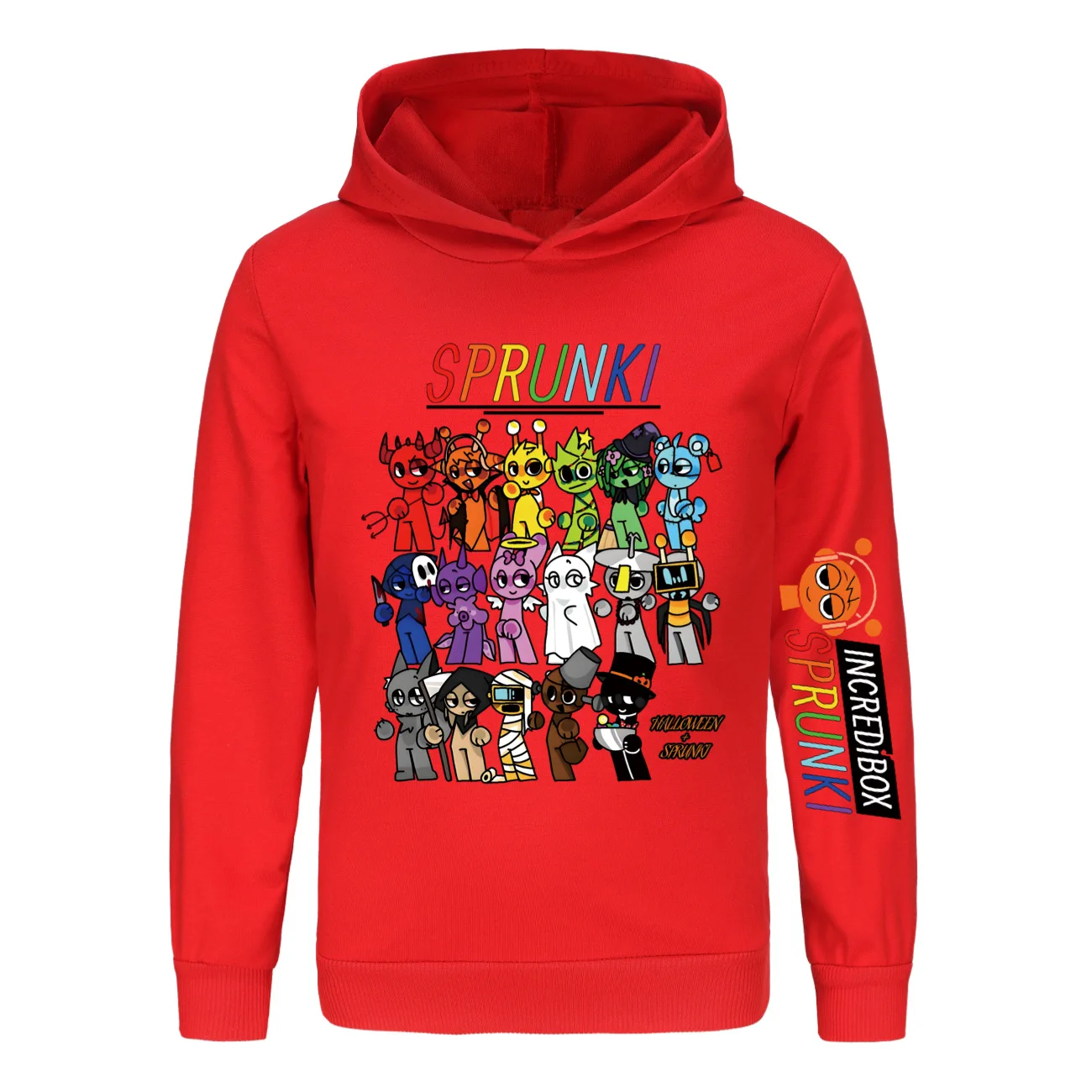 Sprunki Incredibox Music Song  Cartoon Kids Long Sleeve Coats Toddler Girls Casual Hoodie Children Outerwear Boys Sweatshirts