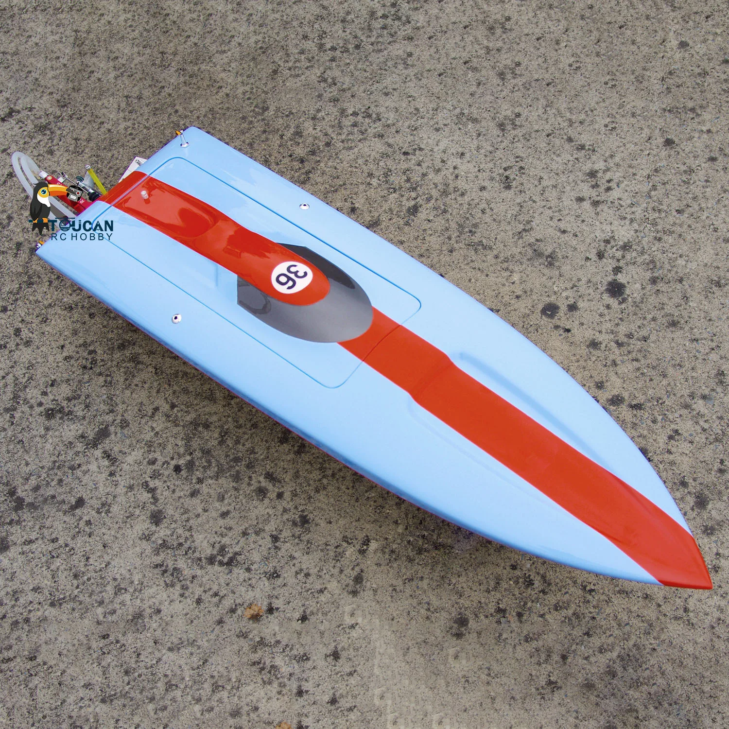 DTRC High-Speed 75KM/H RC Racing Boat E36 Fiberglass Remote Control Ship Models Outdorr Gift TH22656-SMT1