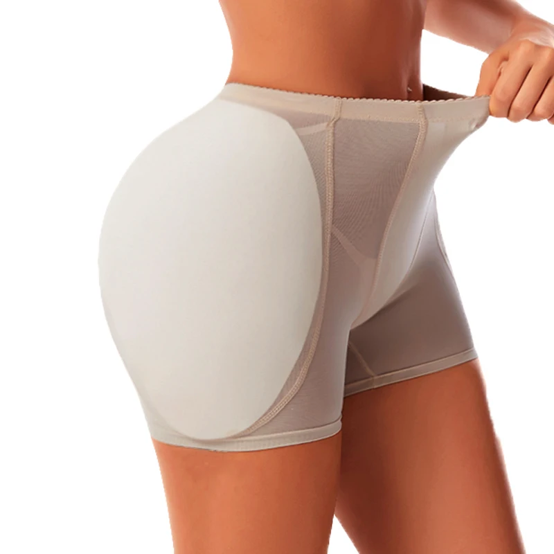 Kobiety gąbka majtki z wkładkami Push Up Butt Lifter fałszywe Ass figi Sexy Hip Enhancer Bodyshorts kontrola bielizna klocki pośladki — zdjęcie 2