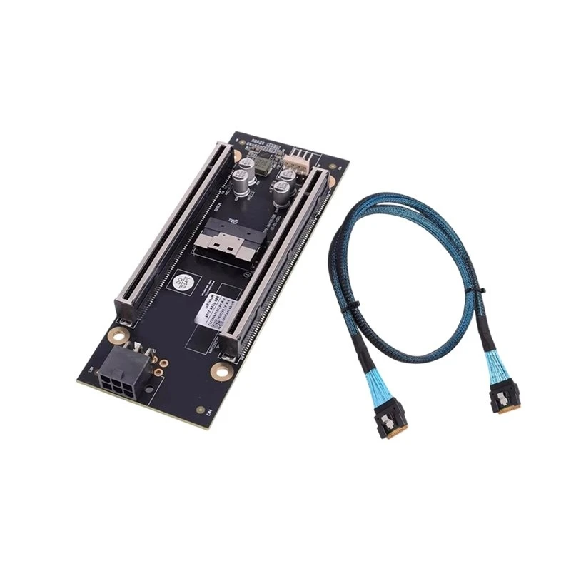 exquisite-pcie-40-x4-x4-splitter-adapter-card-sff-8654-8i-to-dual-pcie-x4-bifurcation-riser-with-6pin-power-for-network-card