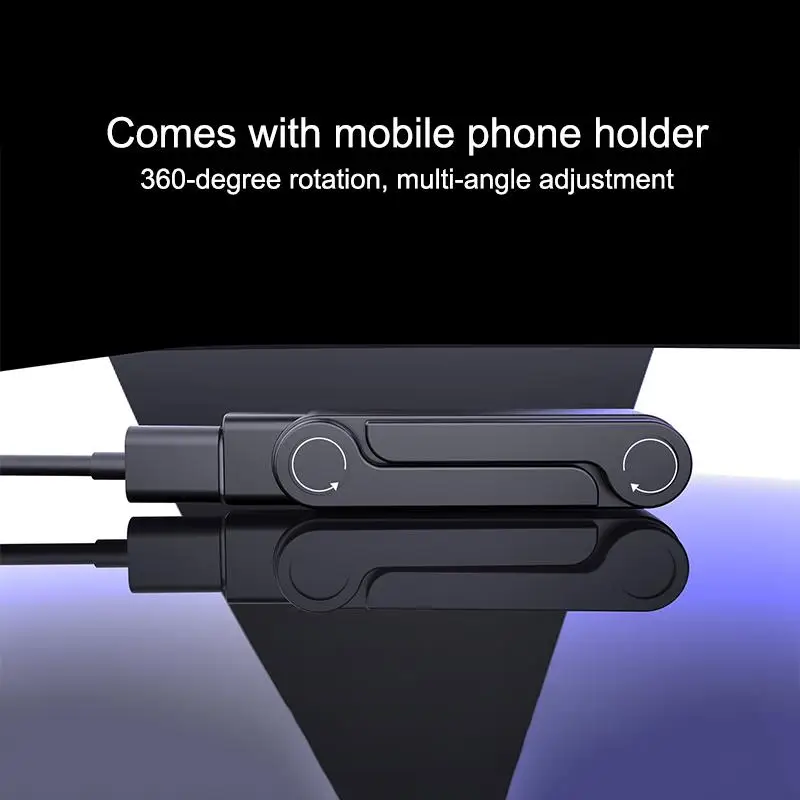 240W USB C To IP Male Converter OTG Adapter With Stand 90 Degree Angled For Gaming Desk And Video Recording