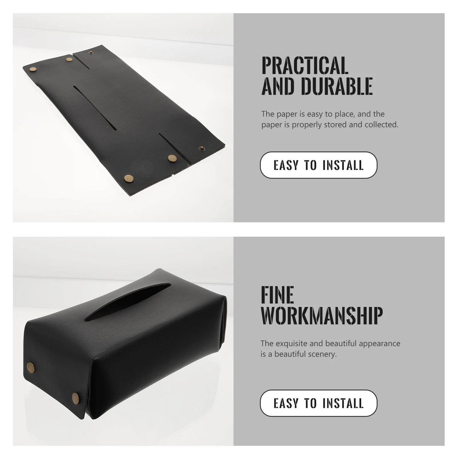 

1Pcs Waterproof Tissue Box High-Quality Smooth Finish Tissue Container for Indoor Outdoor Use Storage Supply Holder