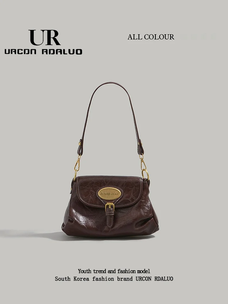 

UR Retro Saddle Bag Women's Crossbody oulder Bag Casual Versatile Commuting Bag Underarm Bag Simple Sli New 2023