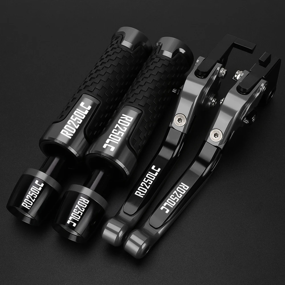Motorcycle Aluminum Adjustable Brake Clutch Levers Handlebar Hand Gripss FOR YAMAHA RD250LC RD-250LC 1980-1982 RD250-LC 1981