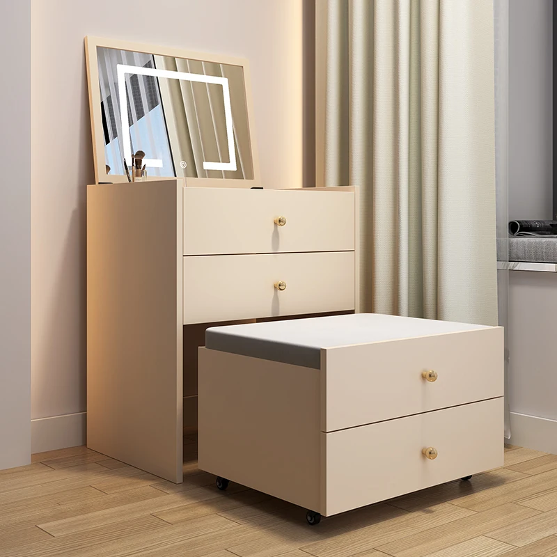 

Master bedroom dresser folding integrated bedroom small apartment dressing table bedside chest simple makeup table mirror flip