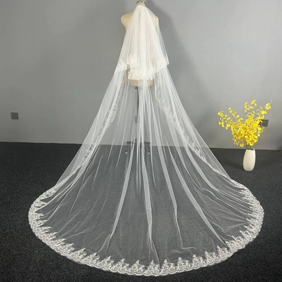 Marfim Duas Camadas Véus De Casamento, Bridal Veil Acessórios, Casamento Da Noiva, Branco, Nova Chegada