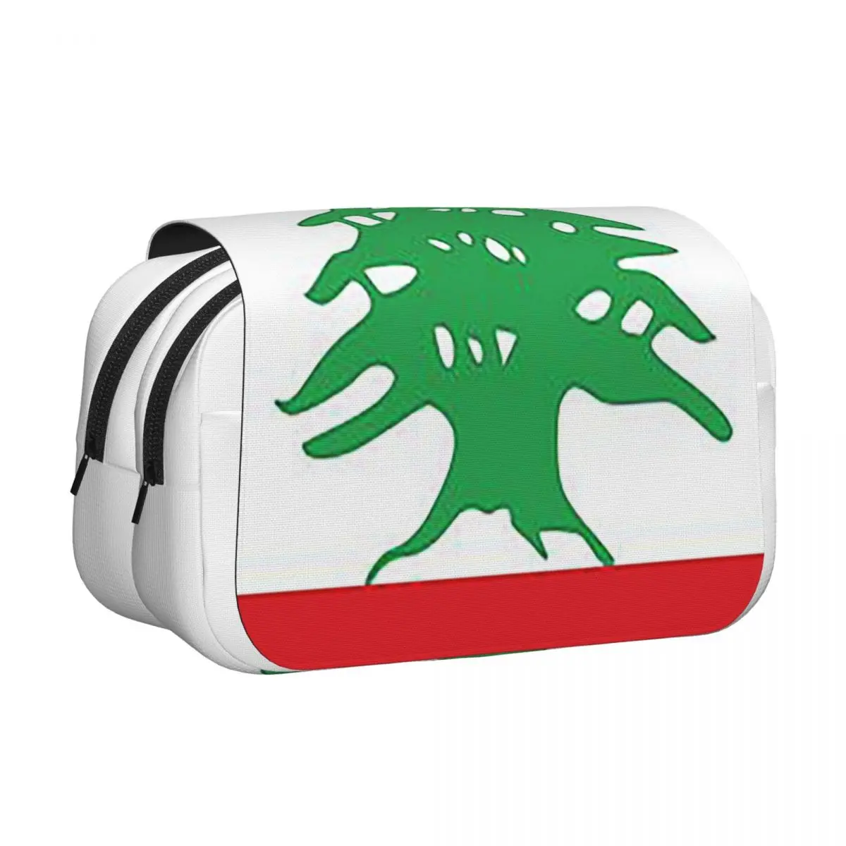Flag Of Lebanon Pencil Cases Pen Holder Hard Shell Leather Large Storage Pen Box Pencil Bag for Boys Girls School