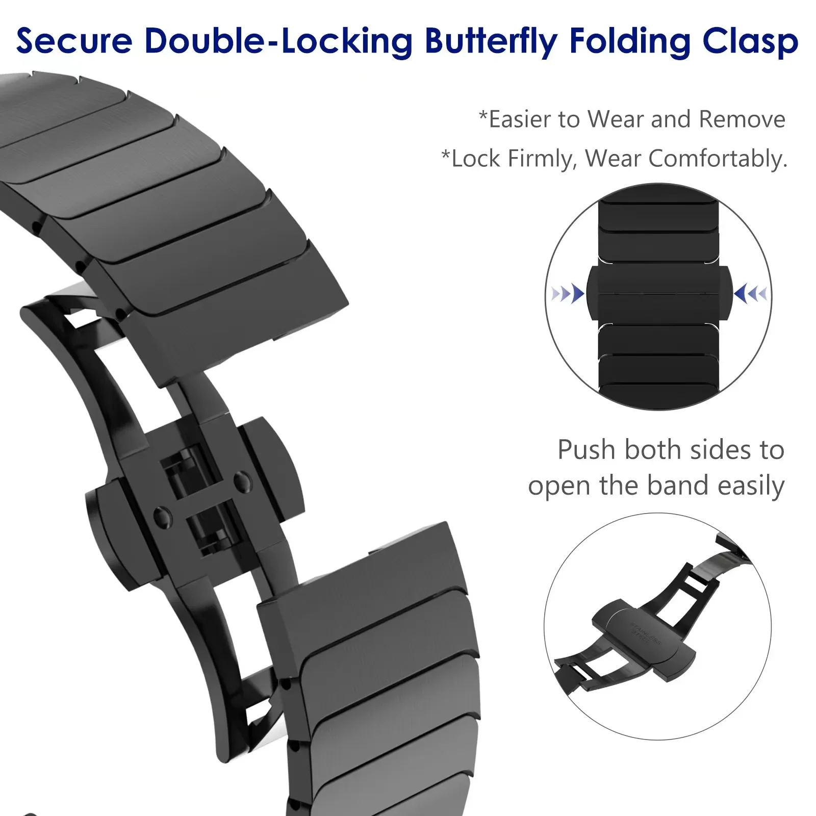 Metal Link Bracelet For Samsung Galaxy Watch 6 4 Classic 47mm 46mm 43mm Pro 45mm No Gap Wristband Watch 7 6 5 4 40mm 44mm Strap