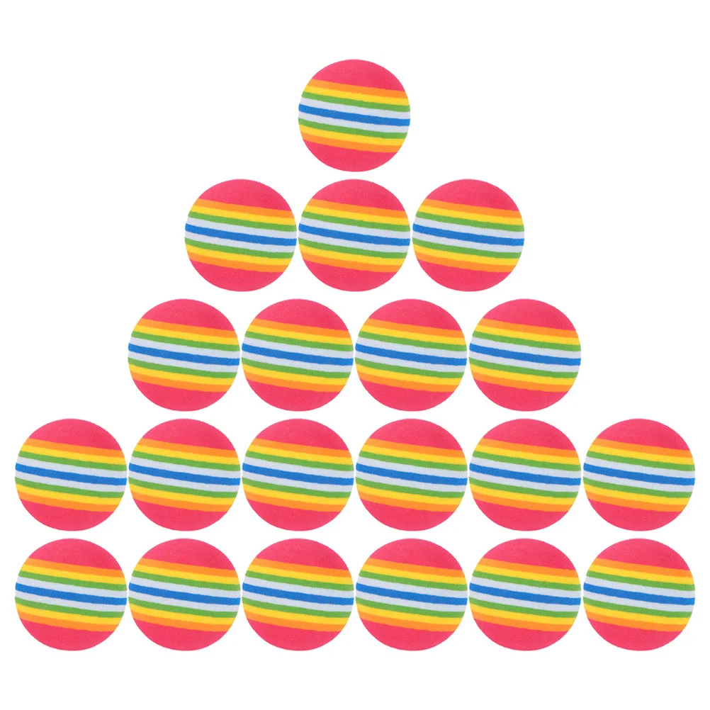 20pcs 42mm Golfs Rainbow Ball Indoor Golfs Hitting Putting Practice Aids Golfs Ball Training Ball Practice Ball