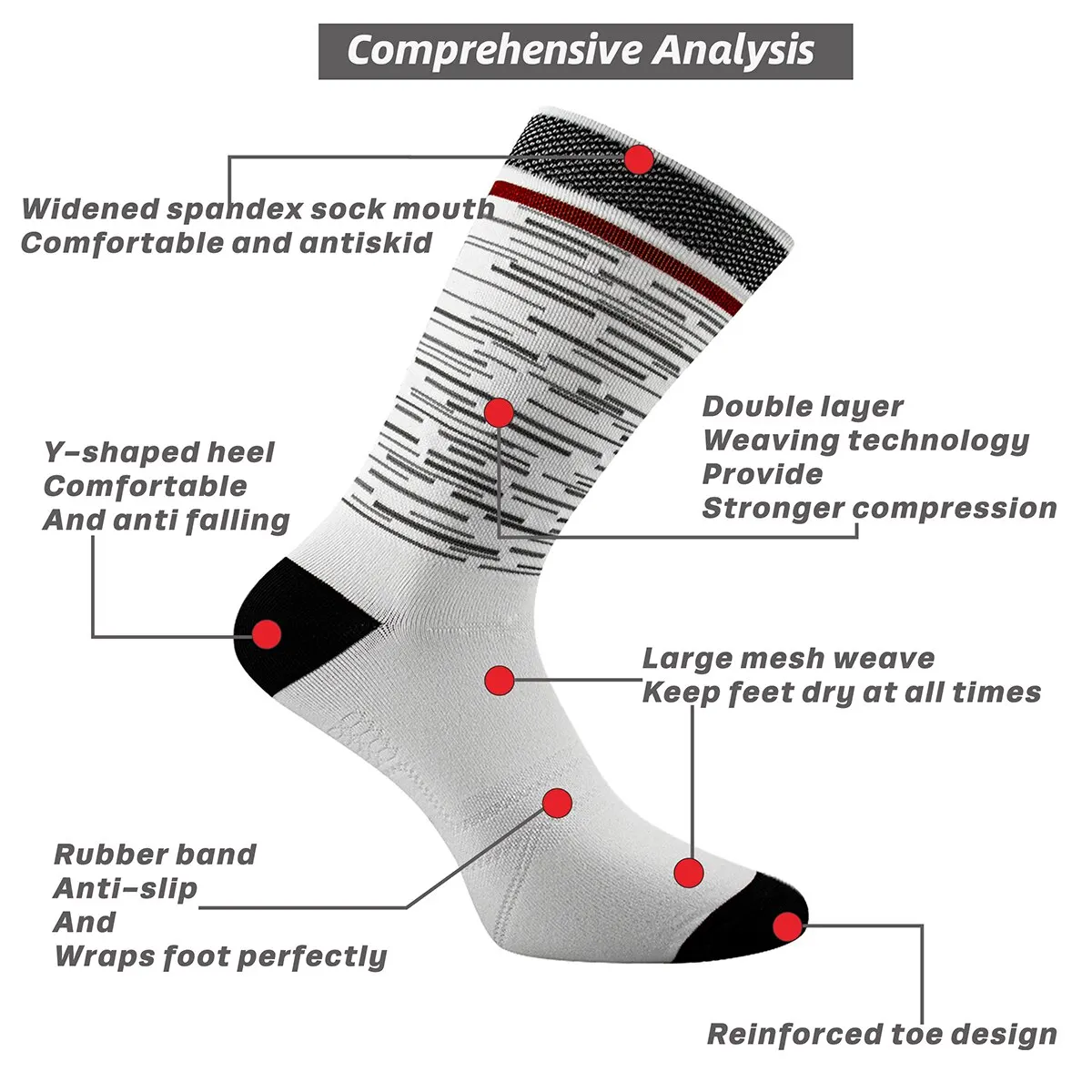 Men Women Cycling Socks Professional Tall Crew Road Trail Bike Socks Breathable Quick Dry Premium Fiber Sports Runing Socks