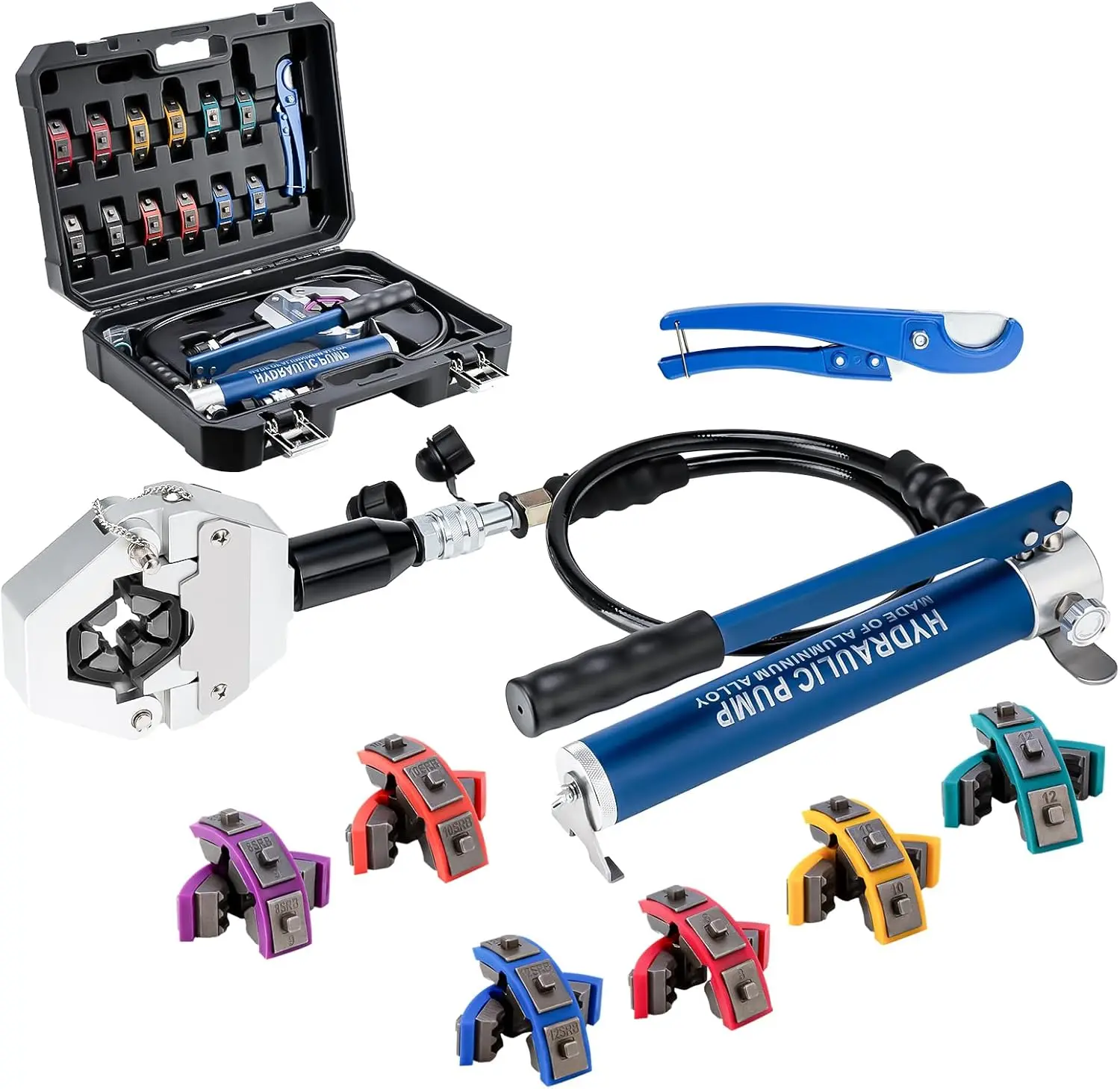 

Ручной гидравлический пресс для обжима шлангов для ремонта кондиционеров, портативный инструмент с раздельным насосом