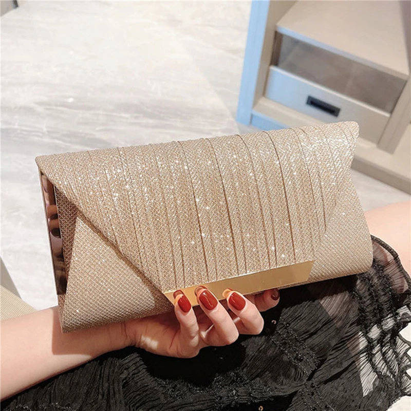 

Women Exquisite Evening Bag Party Banquet Glitter Purse Lady Elegant Wedding Clutches Handbag Female Cocktail Chain Shoulder Bag