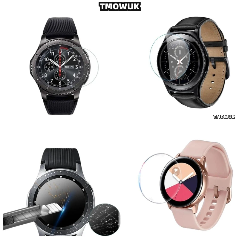 

For Samsung Gear Sport Gear 2 3 4 zero Ultra Thin 9H Hard Anti Scratch Tempered Glass HD, Clear